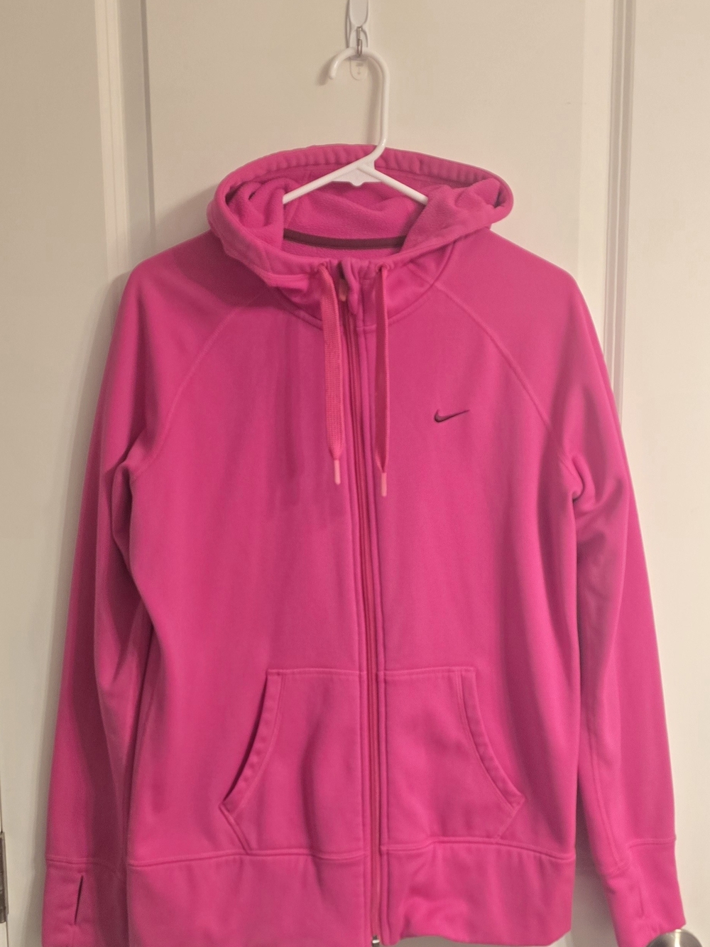 Nike Women's Hot Pink Full-Zip Hooded Jacket
